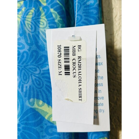 NWT Blue Ginger Hawaiian Shirt Short Sleeve Island Med Rayon Cruise Beach Resort - Picture 5 of 8